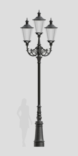 Farol de dos brazos decorado B3A/03