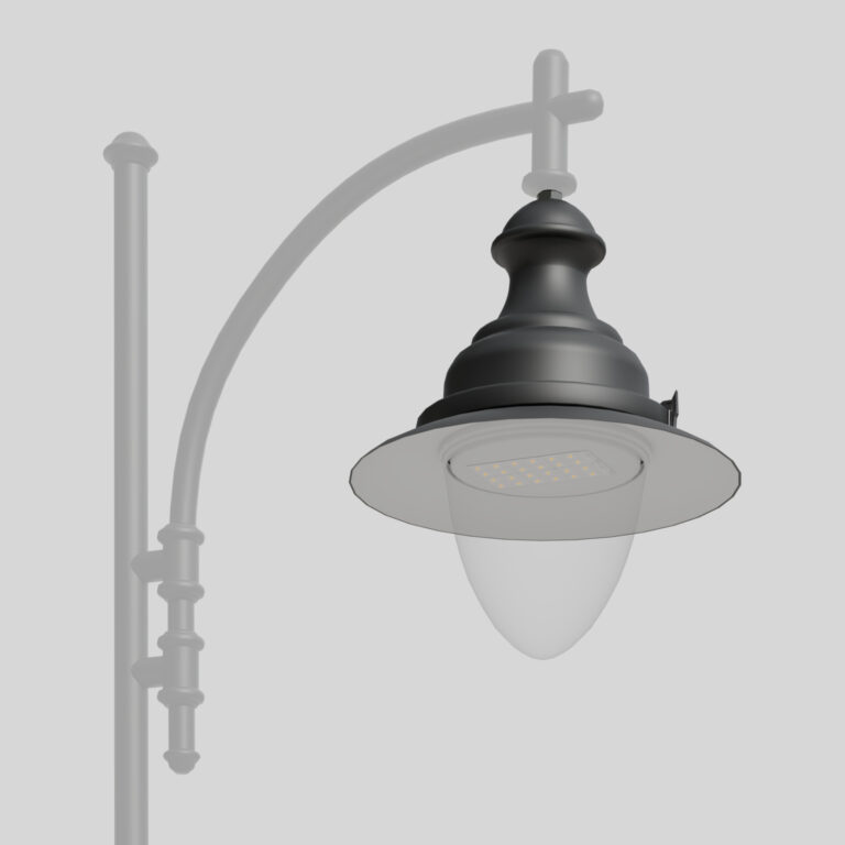 04 Aries B, luminaria con pantalla cónica.